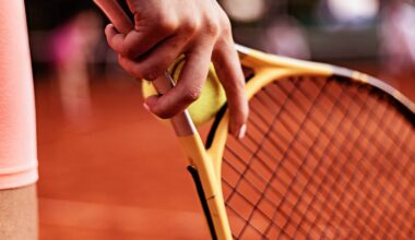 female tennis player holding racket