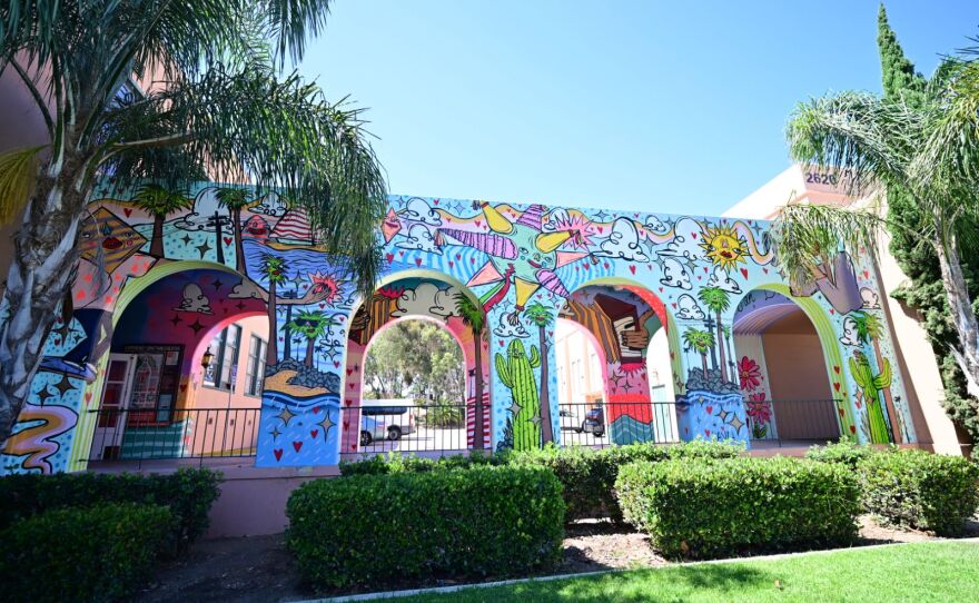 Mural titled "No Soy Marinero, Soy Capitan" by artist PANCA within Arts District Liberty Station