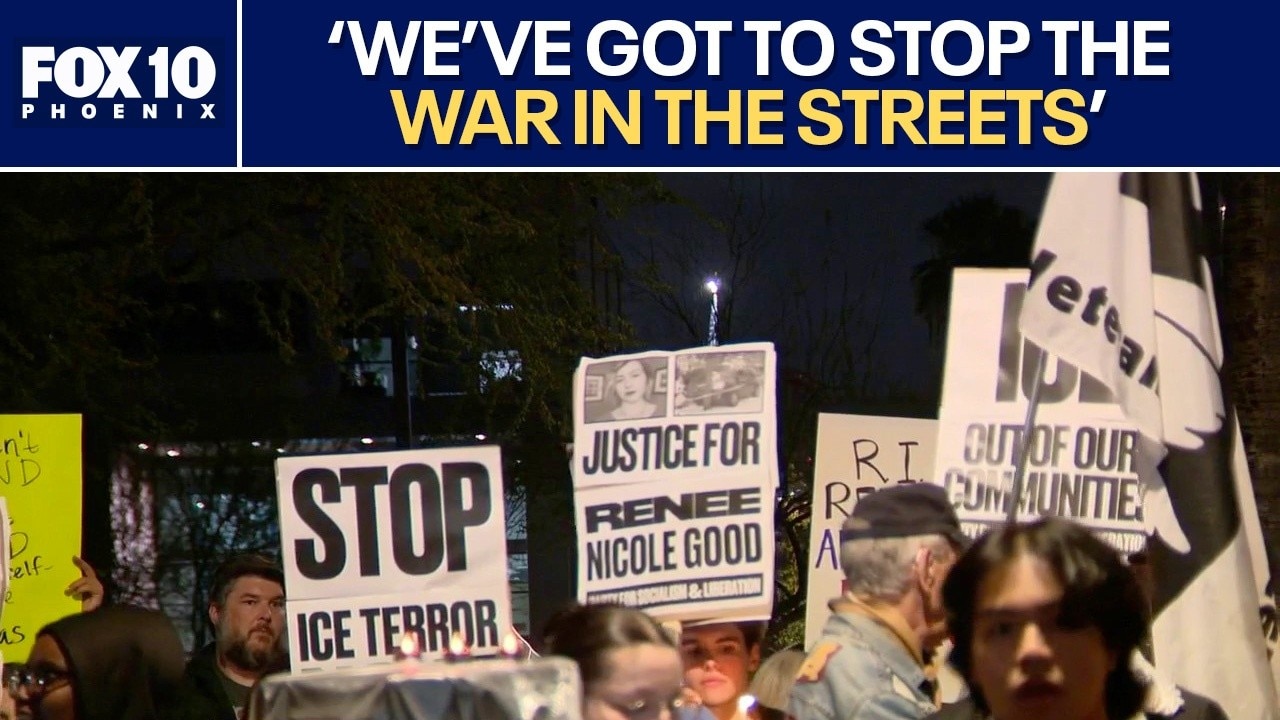 Anti-ICE rally held in downtown Phoenix