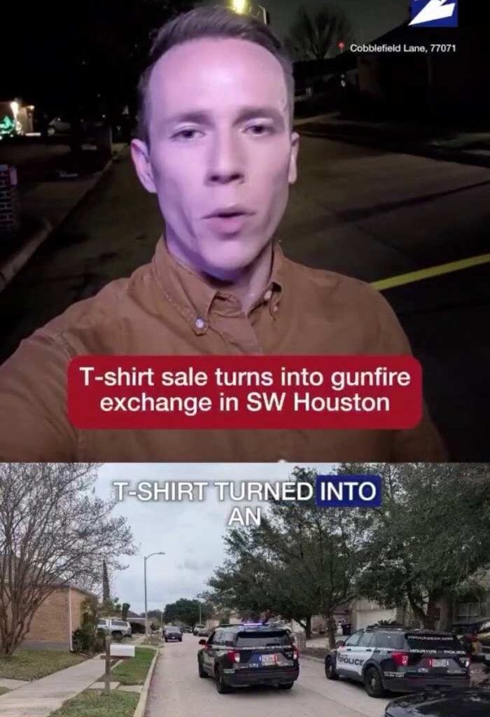 Argument during t-shirt sale leads to gunshots in SW Houston