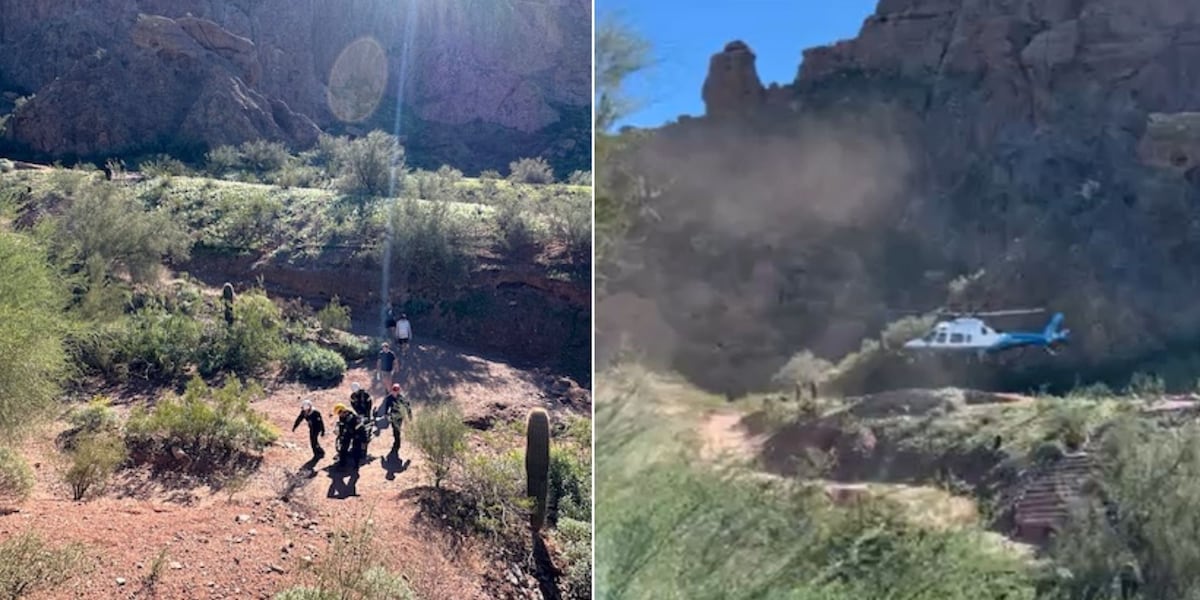 Injured hiker airlifted off Camelback Mountain in Phoenix