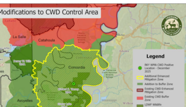 Declaration of Emergency issued by LDWF after CWD found in Concordia Parish