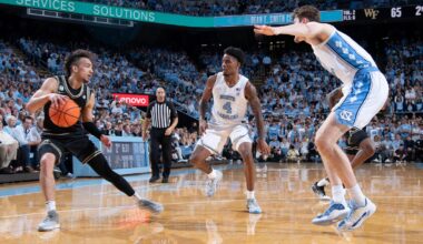 Hubert Davis, Brad Frederick, Pat Sullivan University of North Carolina Men’s Basketball v Wake Forest University Dean E. Smith Center Chapel Hill, NC Saturday, January 10, 2026