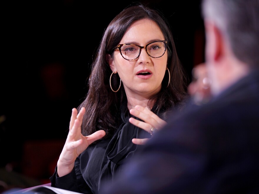 Bari Weiss at an event for The Free Press in January 2025.