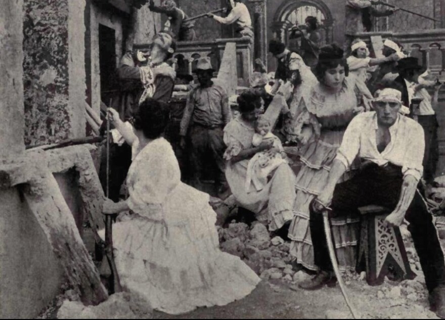 Still from the 1911 movie The Immortal Alamo, 1911, Star Ranch Films