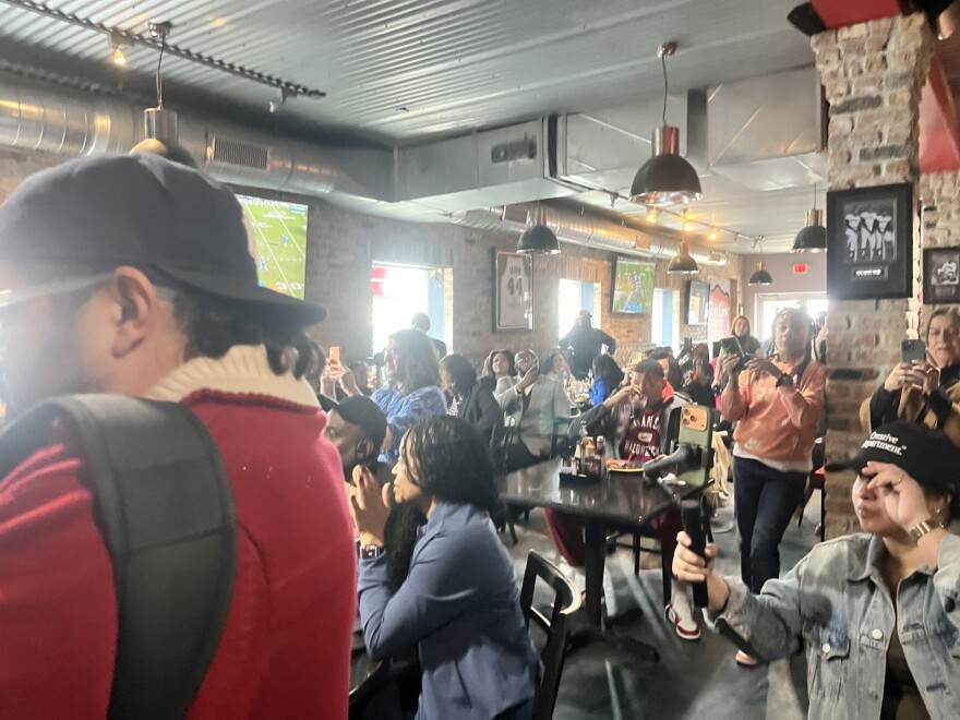 Supporters and media hear Jasmine Crockett speak in San Antonio 1/11/2026