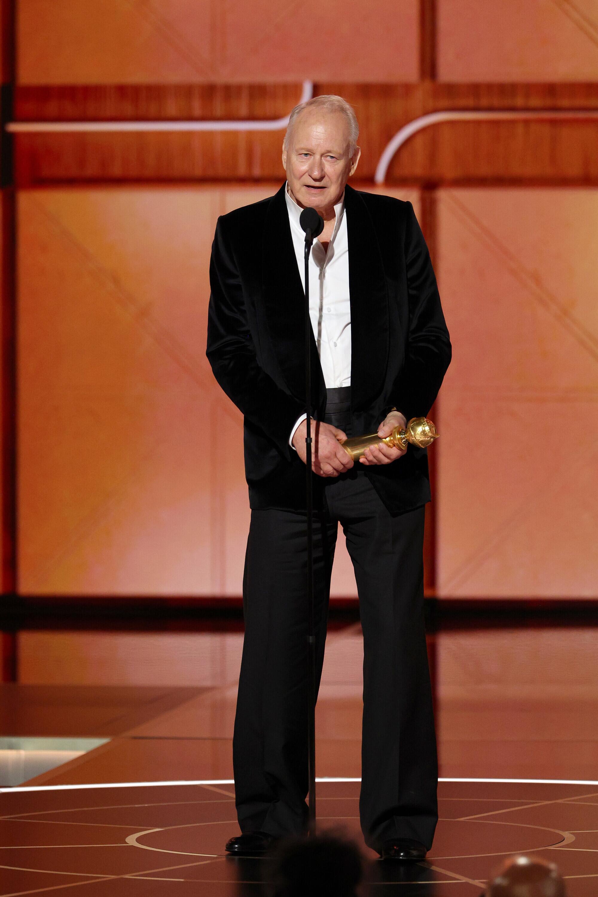Stellan Skarsgard of "Sentimental Value" onstage during the 83RD ANNUAL GOLDEN GLOBES