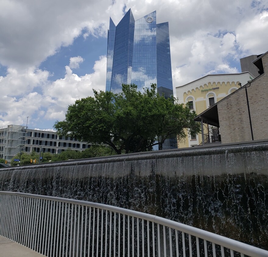 Frost Tower, headquarters of the Texas bank chain, is one of San Antonio's newest downtown landmarks.