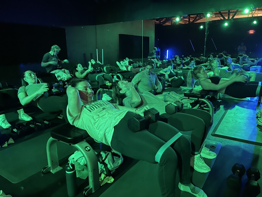 The Swiftie Liftie Club works out at Groundwrk in Phoenix.