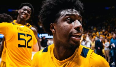 West Virginia hosts No. 22 Kansas on Jan. 10, 2026, at Hope Coliseum in Morgantown, W.Va.