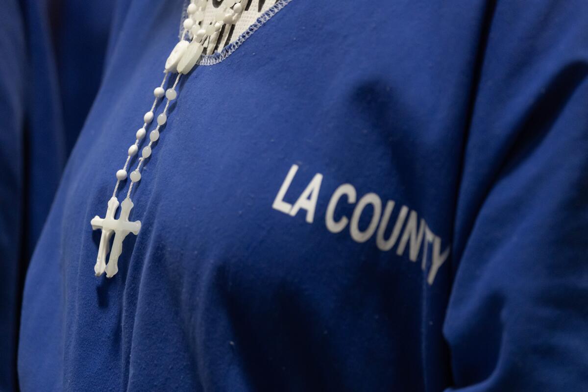 An inmate at Century Regional Detention Facility in Lynwood.