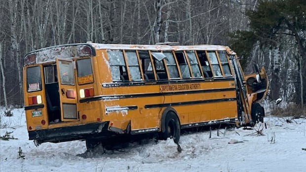 Significant injuries caused by school bus rollover north of Swan River, Man., RCMP say