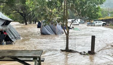 Car swept out to sea as severe storm hits