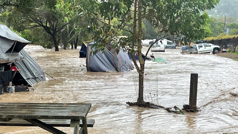 Car swept out to sea as severe storm hits