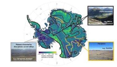 New map reveals hidden landscape under Antarctica's ice sheet