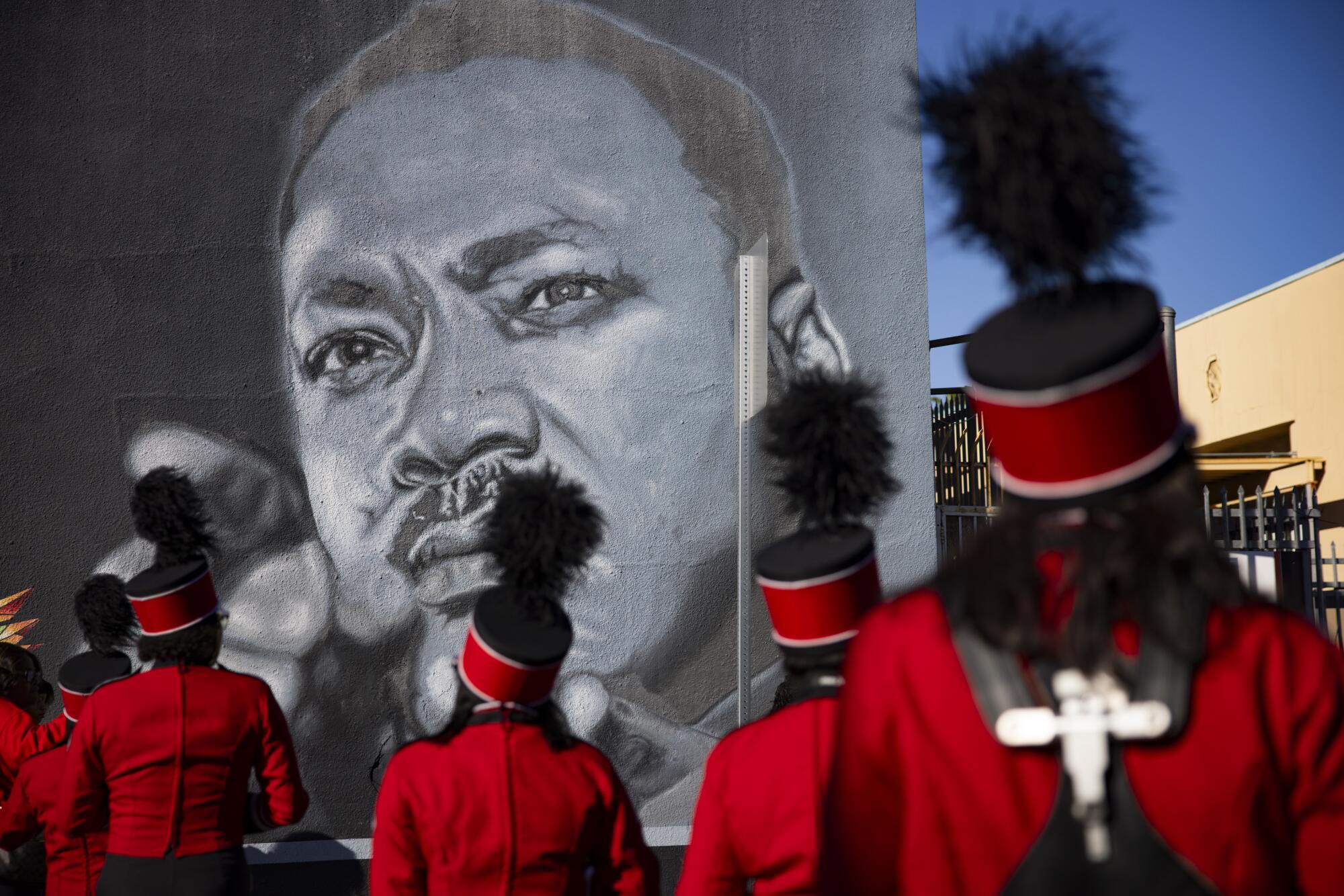 Members of the Hollywood Highschool's L.A.C.E.R. Afterschool Program practice.