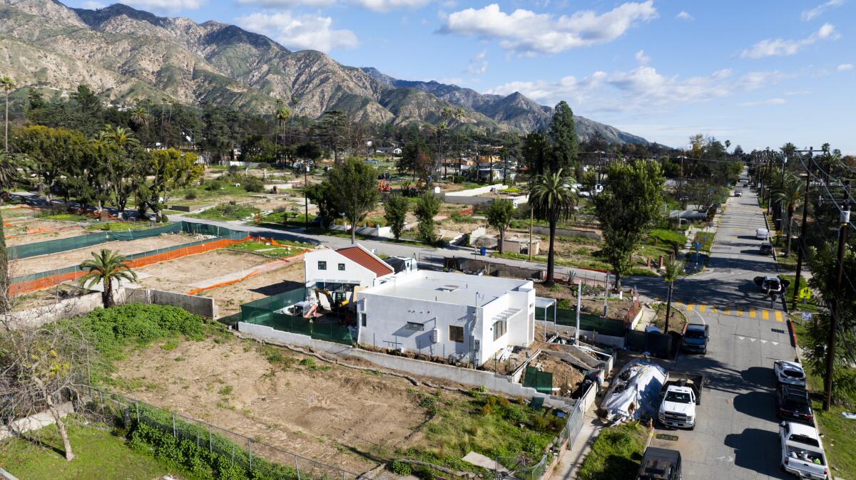 Aerials of the destruction of the Eaton fire on Wednesday, Jan. 7, 2026 in Altadena, CA. 