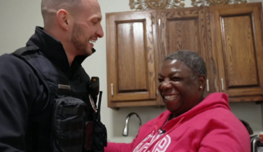 A grief-filled woman spent months sleeping in the cemetery where her husband is buried. Then "an angel" came to her rescue.