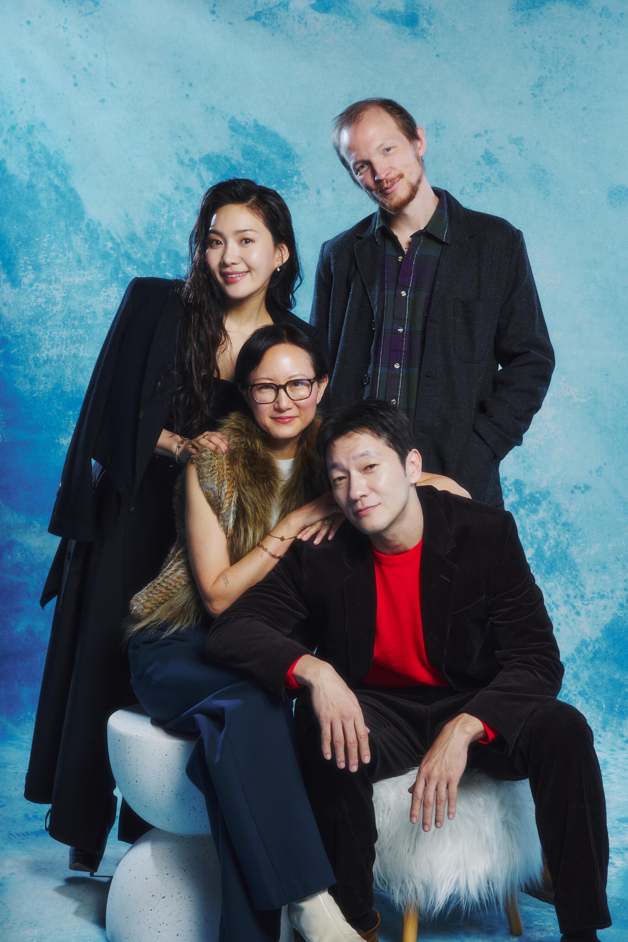 Left to right, back row, Moon Choi and Jefferson White. Front row, Stephanie Ahn, and Son Sukku of "Bedford Park."