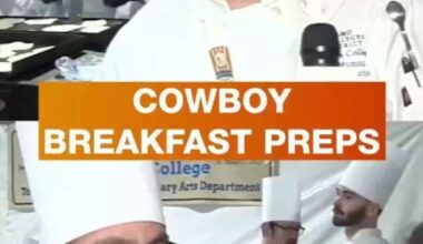 Culinary students, instructors & volunteers prep for Cowboy Breakfast