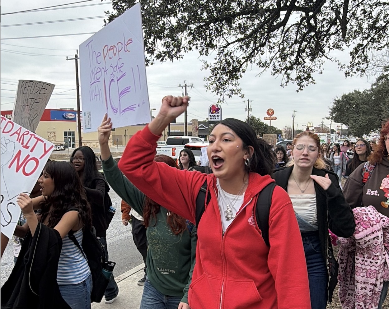 Students at 13 San Antonio schools walk out Friday in support of national general strike