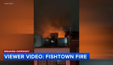Crews battle fire on rooftop of Fishtown office building