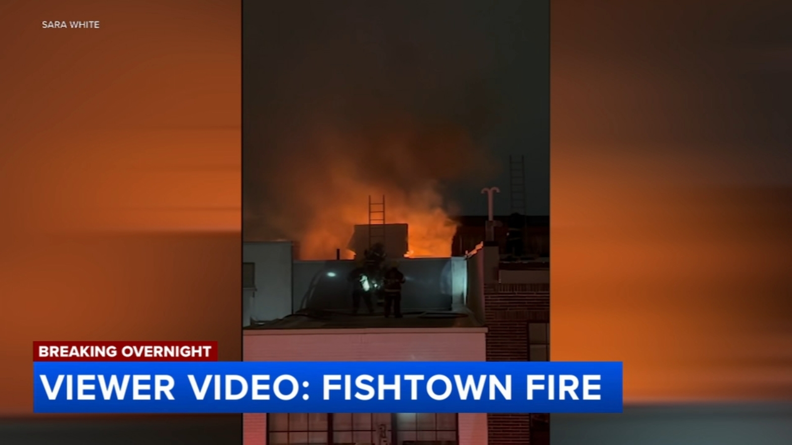 Crews battle fire on rooftop of Fishtown office building