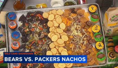 Chicago Bears vs Green Bay Packers nacho board