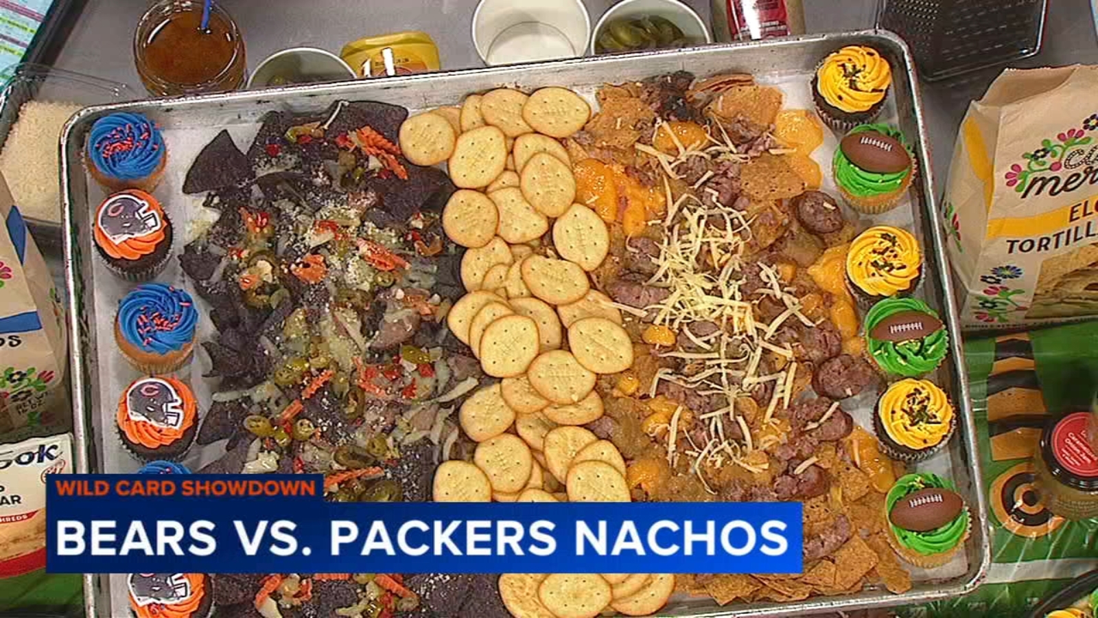 Chicago Bears vs Green Bay Packers nacho board