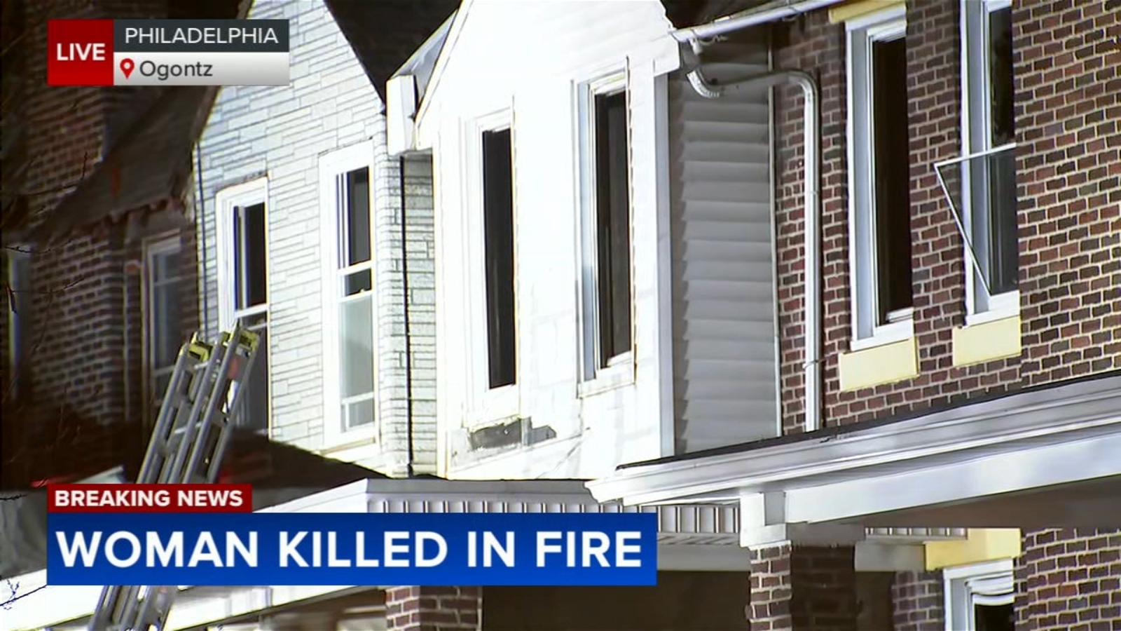 Woman killed in row home fire in Philadelphia's Ogontz neighborhood