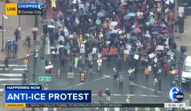 Protesters march in Philadelphia after ICE shooting in Minnesota