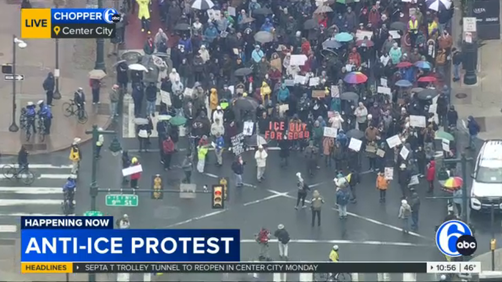 Protesters march in Philadelphia after ICE shooting in Minnesota
