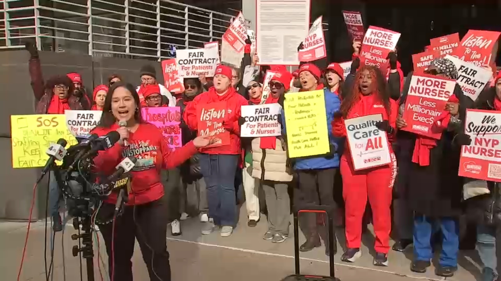 Thousands of union nurses at NYC hospitals go on strike