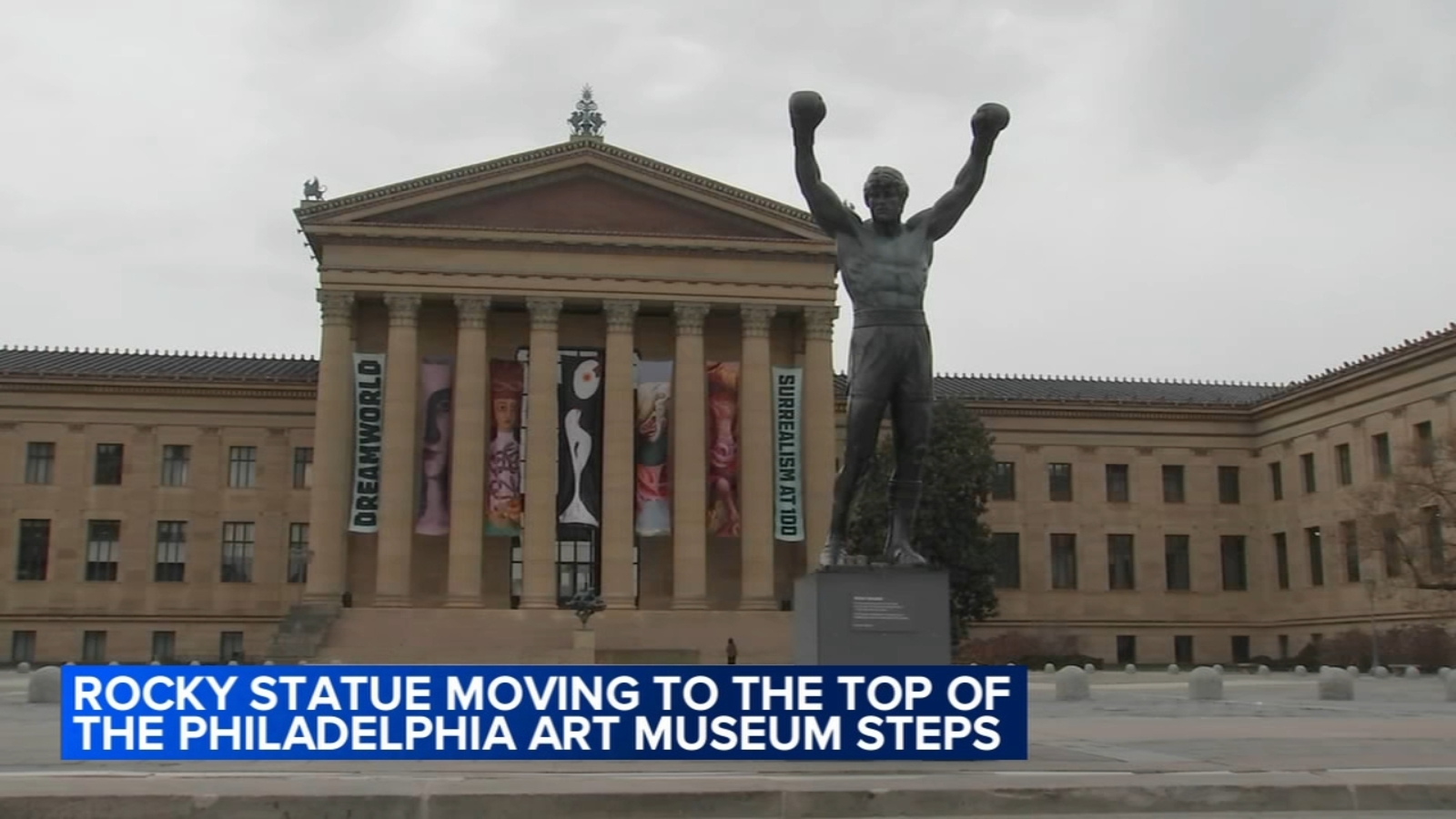 The famed Rocky statue in Philadelphia is getting a new home atop the Art Museum steps