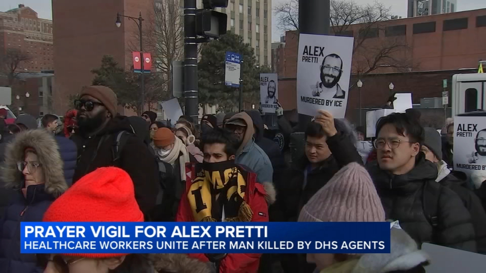 Alex Pretti Minneapolis, Minnesota shooting: Chicago nurses join labor, faith leaders in prayer vigil at Jesse Brown VA hospital