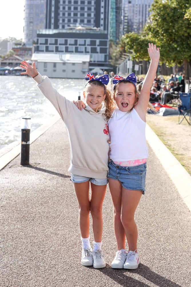 Harper Hancock, 10, and Emily Bennett, 8. 