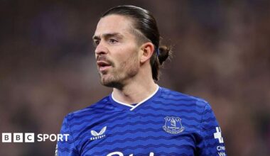 Jack Grealish in action for Everton