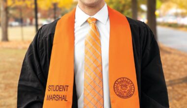 John Shefrin, of Scottsdale, was named the Graduation Marshal during a recent graduation ceremony at Auburn.