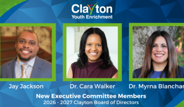 Clayton Youth Enrichment Names 2026–2027 Board Leadership