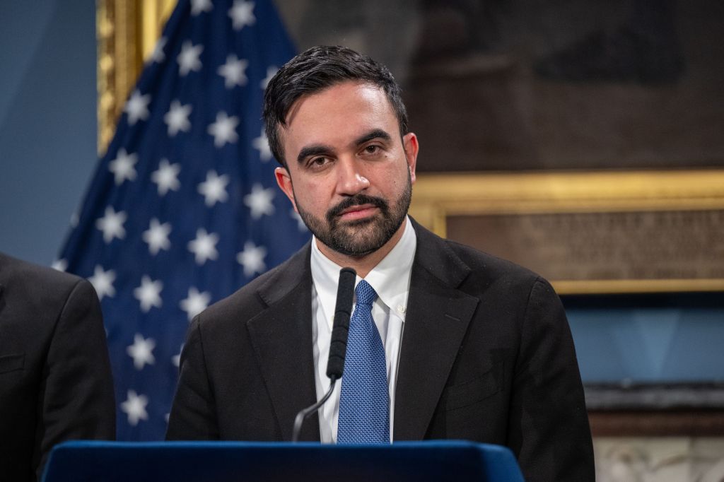 Mayor Zohran Mamdani at a press conference in New York.