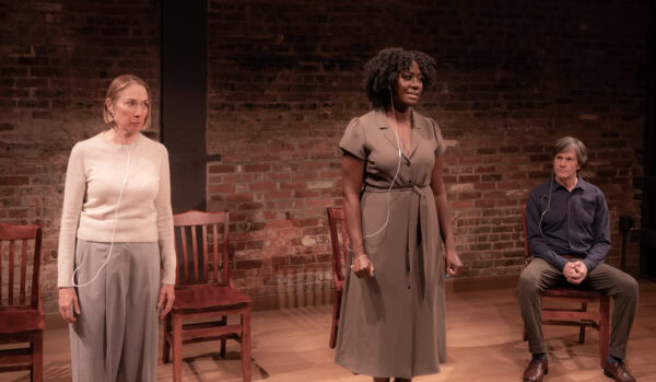 Elizabeth Marvel, Amber Iman, and Josh Hamilton in The Ford/Hill Project. Photo: Marina Levitskaya