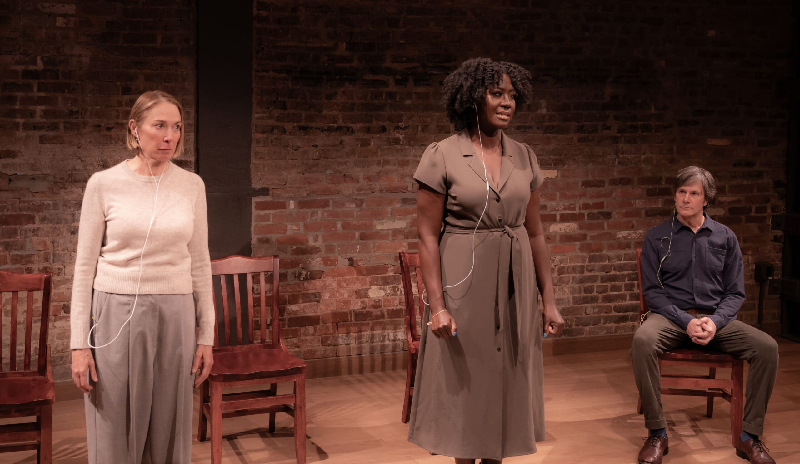 Elizabeth Marvel, Amber Iman, and Josh Hamilton in The Ford/Hill Project. Photo: Marina Levitskaya