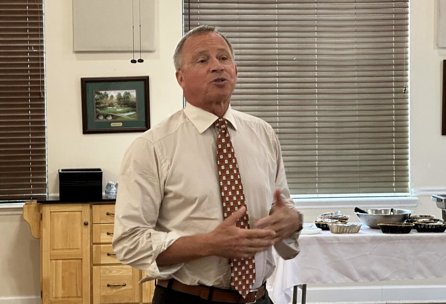Action News Jax Meteorologist Mike Buresh addressed the Rotary Club of Green Cove Springs Monday and delivered an informative presentation on how information on weather information is gathered responsibly.