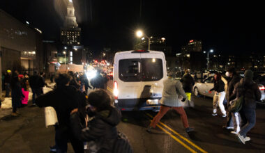 Federal vehicle knocks down protester during Renee Good vigil