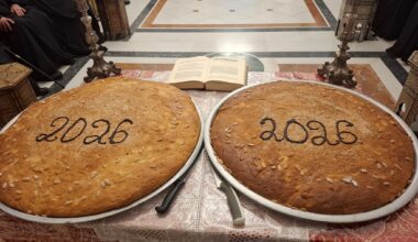 THE CEREMONY OF THE CUTTING OF THE VASILOPITA AT THE PATRIARCHATE - Jerusalem Patriarchate