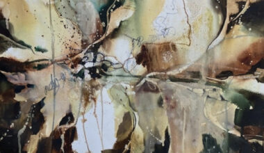 Oceanside artist Kathleen Scoggin’s mixed-media painting “Midnight Magic,” which earned third place in the San Diego Watercolor Society’s January 2026 members exhibition, can be seen at the society’s gallery through the end of the month. (Courtesy photo)