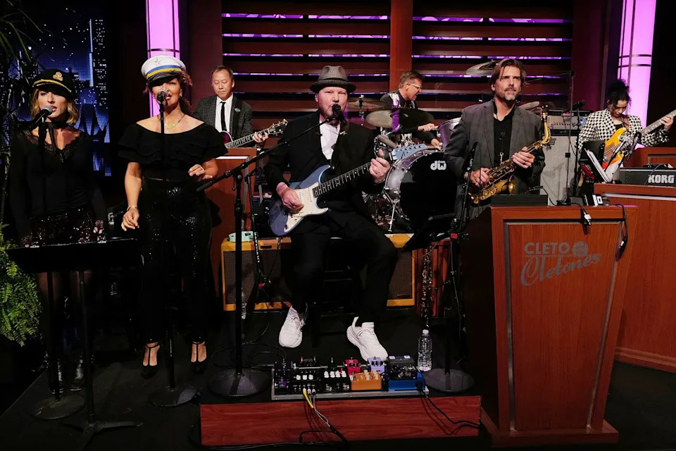 Disney/Randy Holmes Christopher Cross performs with 'Jimmy Kimmel Live' house band Cleto and the Cletones in Nov. 2025