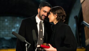 New York City Mayor Zohran Mamdani and Rama Duwaji Matched in Sleek Black at His Swearing In