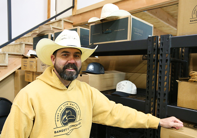 La Pine dad invents cinch to keep cowboy hats on cowboy heads