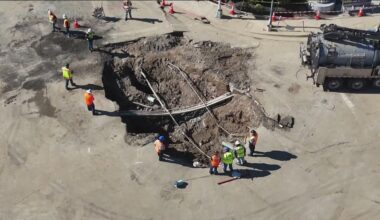 Sinkhole repairs continue in San Diego’s Morena neighborhood, businesses still impacted